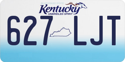 KY license plate 627LJT