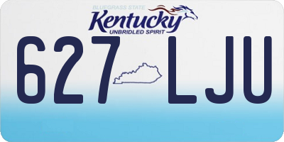 KY license plate 627LJU