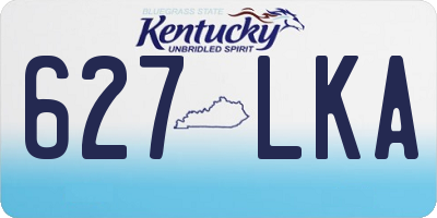 KY license plate 627LKA