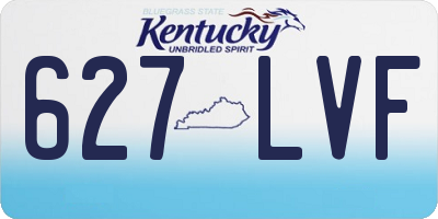 KY license plate 627LVF