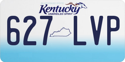 KY license plate 627LVP