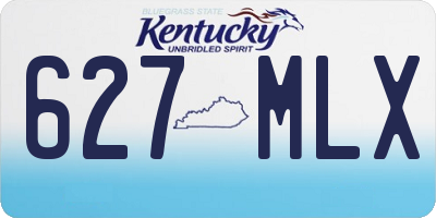 KY license plate 627MLX