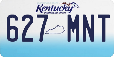 KY license plate 627MNT