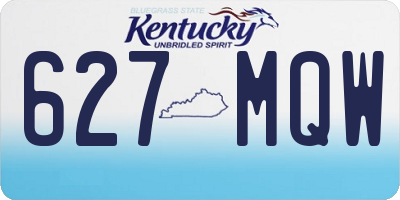 KY license plate 627MQW