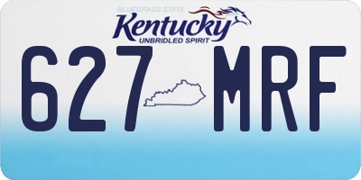 KY license plate 627MRF