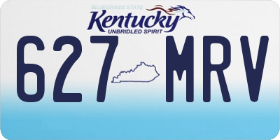 KY license plate 627MRV