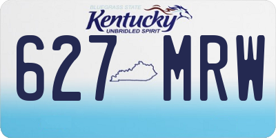 KY license plate 627MRW