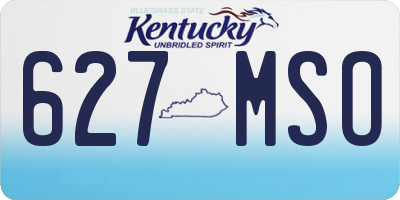 KY license plate 627MSO