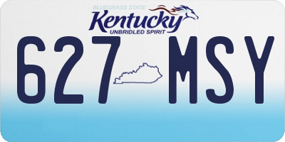 KY license plate 627MSY