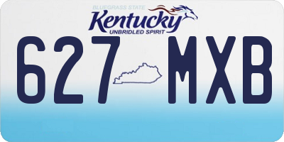 KY license plate 627MXB