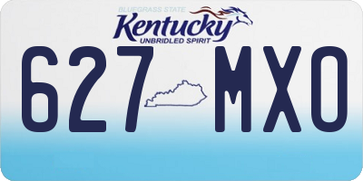 KY license plate 627MXO