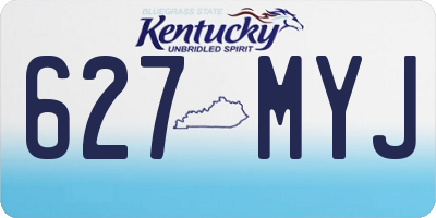 KY license plate 627MYJ