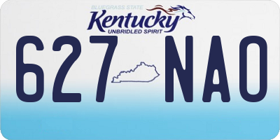 KY license plate 627NAO
