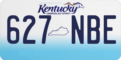 KY license plate 627NBE
