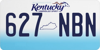 KY license plate 627NBN