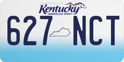 KY license plate 627NCT
