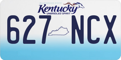 KY license plate 627NCX