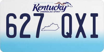 KY license plate 627QXI