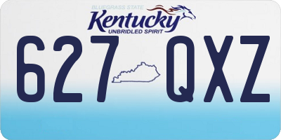 KY license plate 627QXZ