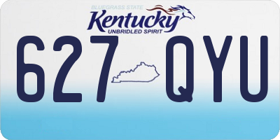 KY license plate 627QYU