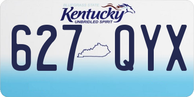 KY license plate 627QYX