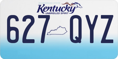 KY license plate 627QYZ