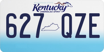 KY license plate 627QZE