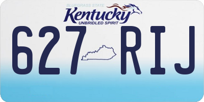 KY license plate 627RIJ