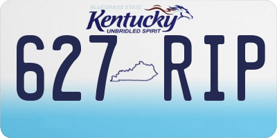 KY license plate 627RIP