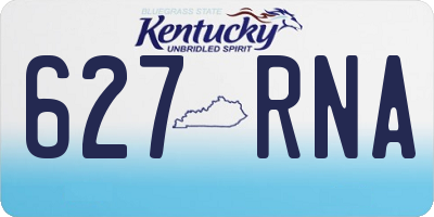 KY license plate 627RNA