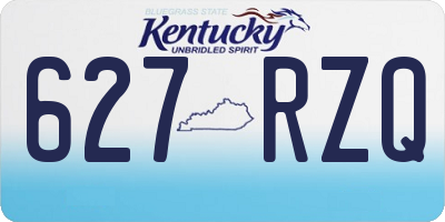 KY license plate 627RZQ
