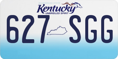 KY license plate 627SGG
