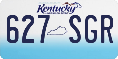 KY license plate 627SGR