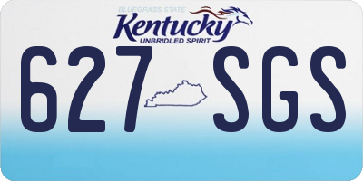 KY license plate 627SGS