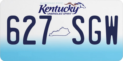 KY license plate 627SGW