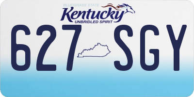 KY license plate 627SGY