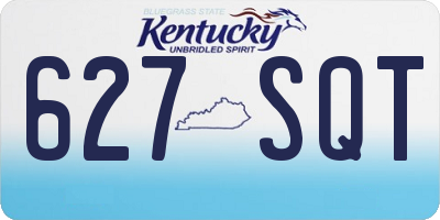 KY license plate 627SQT