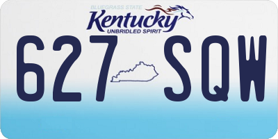 KY license plate 627SQW