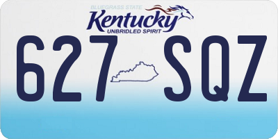 KY license plate 627SQZ