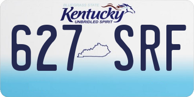 KY license plate 627SRF