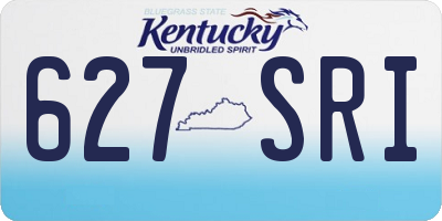 KY license plate 627SRI