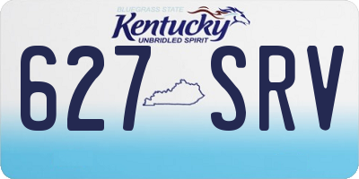 KY license plate 627SRV
