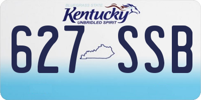 KY license plate 627SSB