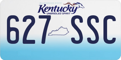 KY license plate 627SSC