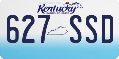 KY license plate 627SSD