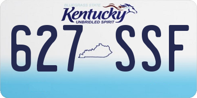 KY license plate 627SSF