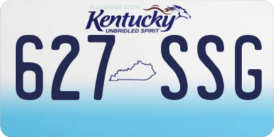 KY license plate 627SSG