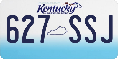 KY license plate 627SSJ
