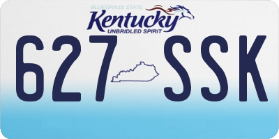 KY license plate 627SSK