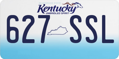 KY license plate 627SSL